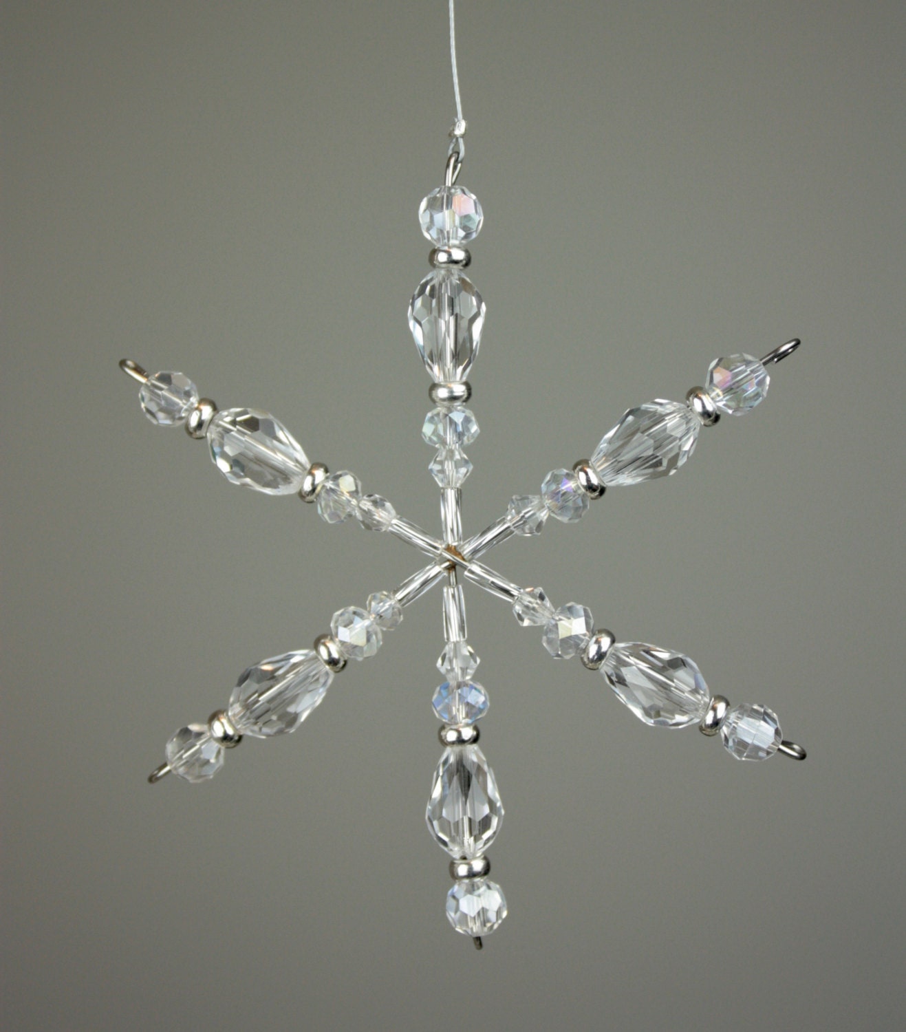 Crystal Snowflake, Crystal Ornament, Snowflake, Christmas, Ornaments Etsy