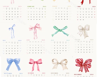 Bow Calander 2024 - Digital download