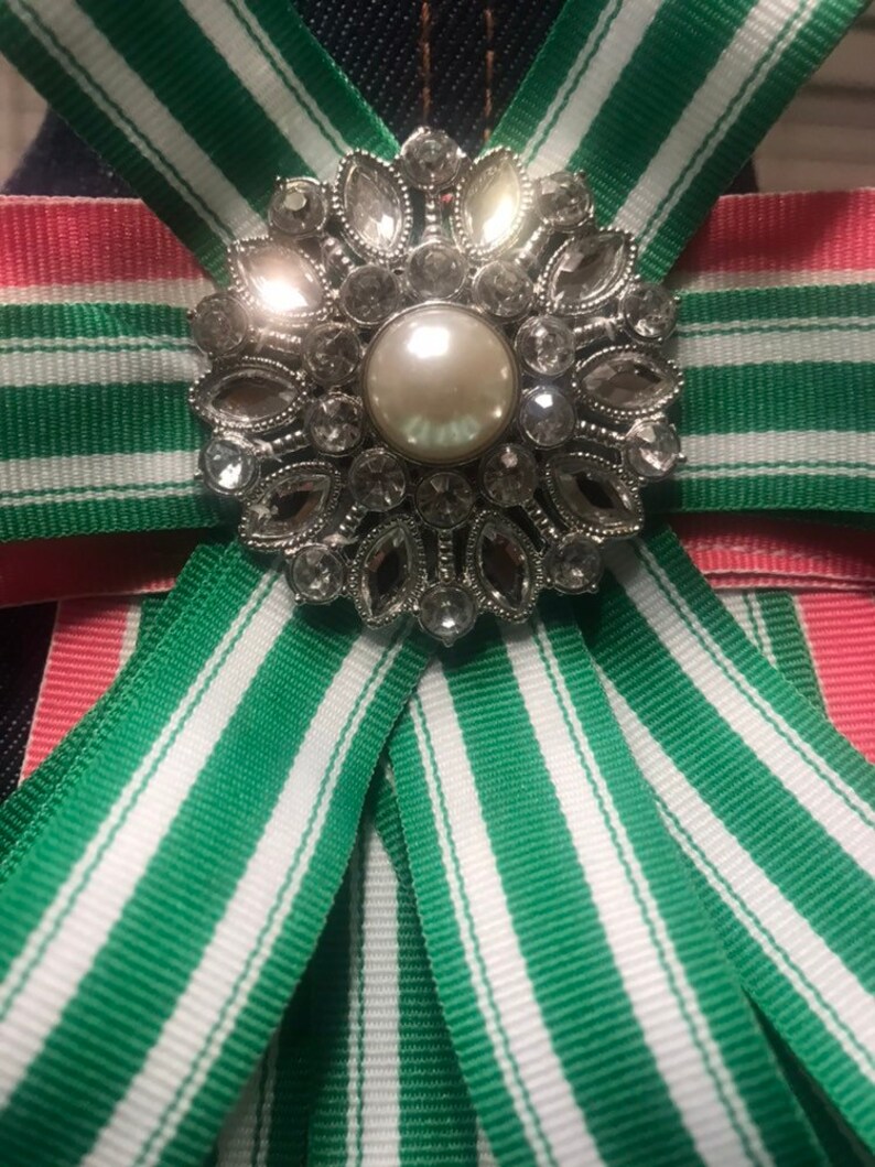 Pink and Green Bling Necktie