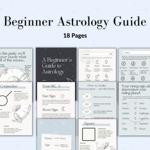 Hoja de trucos de astrología para principiantes // Guía PDF para principiantes, Astrología para principiantes, Imprimible, Carta natal, Cómo utilizar la astrología