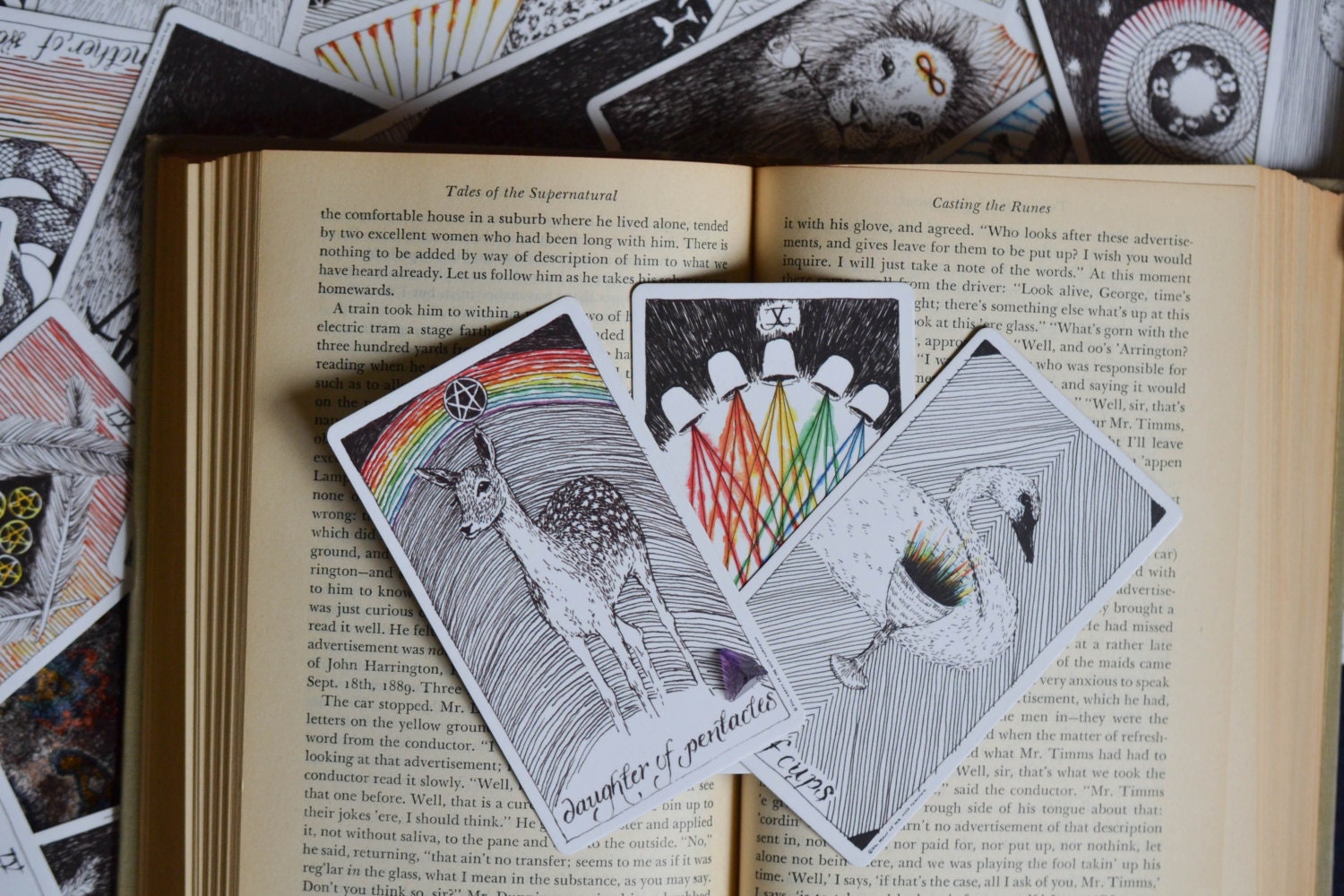 Love Triangle Tarot Card Printable Cards