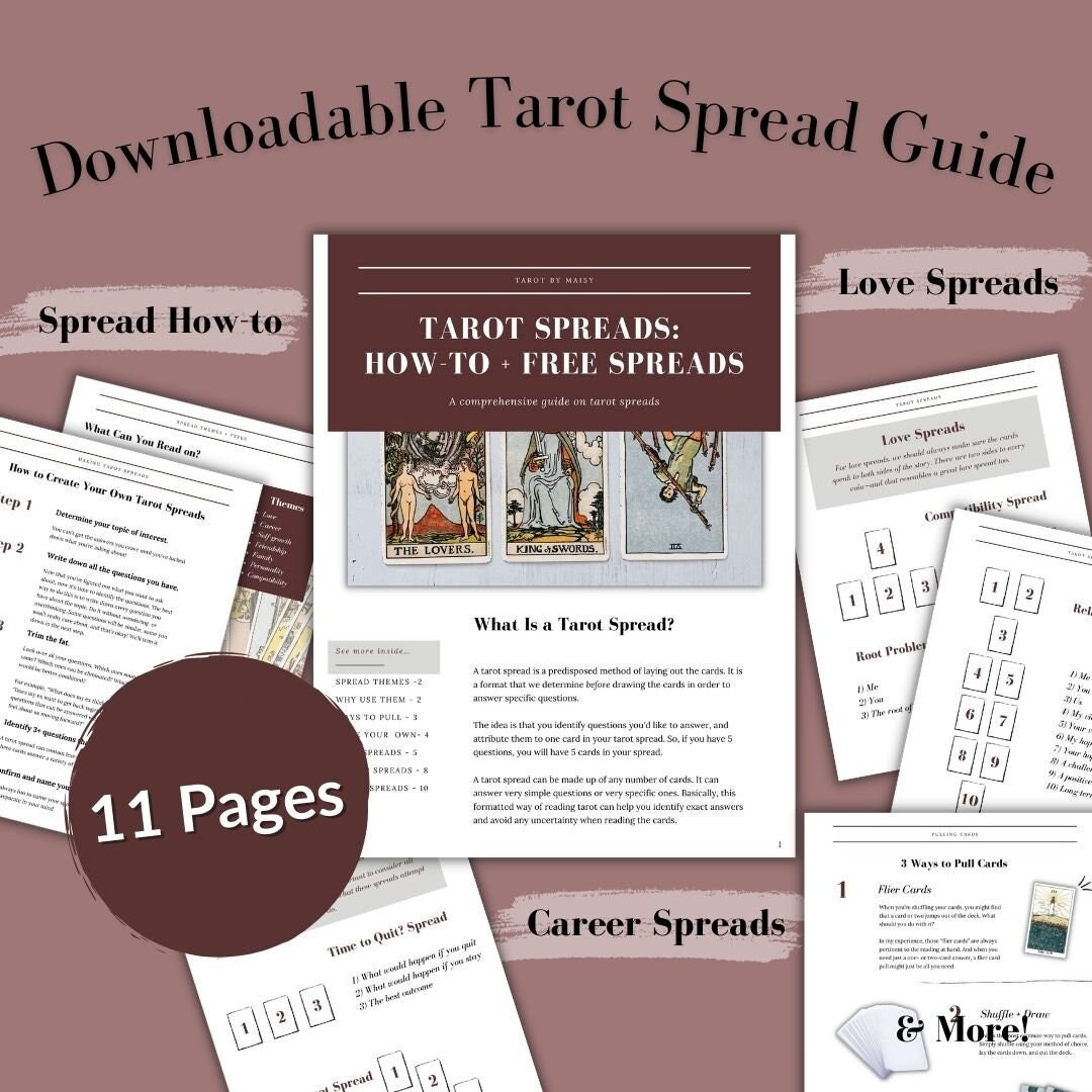Downloadable Tarot Spread Guide // How to Make Tarot Spreads, How to