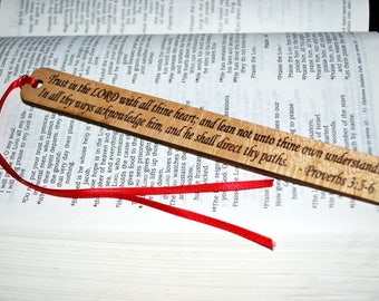 Bookmark.  Scripture Verse  Proverbs 3: 5-6
