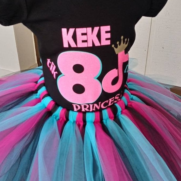 Personalized Birthday outfit,  Trendy Birthday  Outfit,  Custom Tutu Set,   Birthday  Outfit, Girl tik tok inspired outfit, Teen outfit