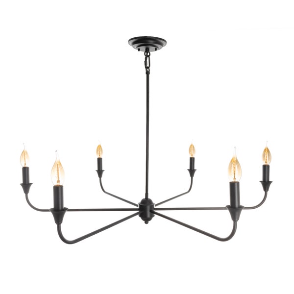 Metal chandelier CHIC Black 95cm