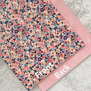 Cork Leather Sheet for Earrings - Summer Floral Flowers Print Leather Backed Cork - 2023 Earring Material - Printed Leather - Colorful Print