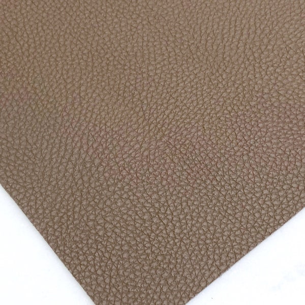 CHOCOLATE BROWN Pebbled Vegan Faux Leather Sheet A4 8"x11", Fake Leather, Hair Bow Making Supplies, Leatherette, Brown Fabric, Craft Supply