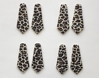 CHOCOLATE LEOPARD Leder sterben geschnitten Teardrop Ohrring liefert, Teardrop Formen, echtes Leder, Großhandel Fliege ausgeschnitten Leder Teardrop