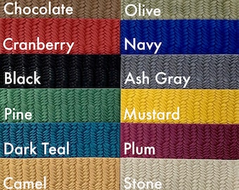 Hoja de cuero trenzado cola de pez para aretes, colores de otoño PAQUETE DE MUESTRA, cuero en relieve, oliva, mostaza, verde azulado, negro, marrón, azul marino, rojo