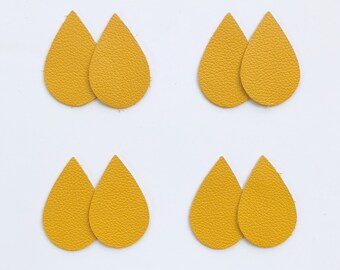 cutouts supplier pre cut drops Leather Teardrop DIY Earring Colored Teardrop Leather Earring Shape genuine Earring Supplies