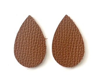 Neu! Milch Schokolade braun TINY Teardrop Luxe Leder echte Formen, sterben ausgeschnitten Leder Tear Drop Pieces für DIY Ohrringe, Großhandel