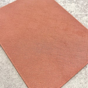 NEW! Salmon Color Saffiano Embossed Leather Sheet, Wholesale Bulk Genuine Leather for Earrings, Fall Winter Color, Peachy Pink Orange Tones