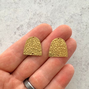 NEW! Hammered Arch D-shape Connectors, DIY Earring Pieces, Wholesale Brass Gold Earring Blanks Supplies for Earring Making, Earring Pendants