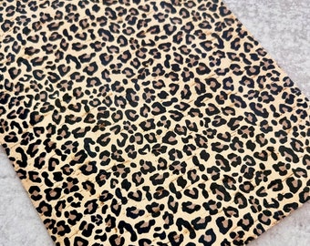 Leopardenmuster Leder Korkplatte für Ohrringe, Trendy Gepard Tierdruck 2025, Ohrringzubehör, Korkleder für DIY Ohrringe