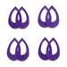 Megan Markovich reviewed New! Bright Purple Palm Leaf Genuine Leather Teardrop Die Cut Out Shapes, 4 Pairs Wholesale Open Teardrops, DIY Earrings, Earring Supplies