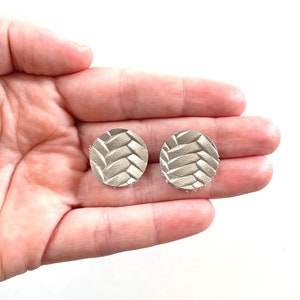 Champagne Gold Metallic Braided Embossed TINY CIRCLE Earring Blanks Leather Earring Pendants, Diy Earrings, Wholesale Embossed Teardrop .75&quot;