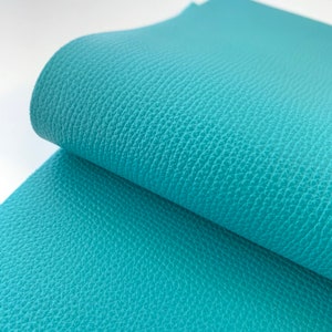 Aqua Turquoise Genuine Leather Sheet - DIY Earring Leather - Purse Leather - Project Leather - Firm Pliable Blue Green Summer Color 2023
