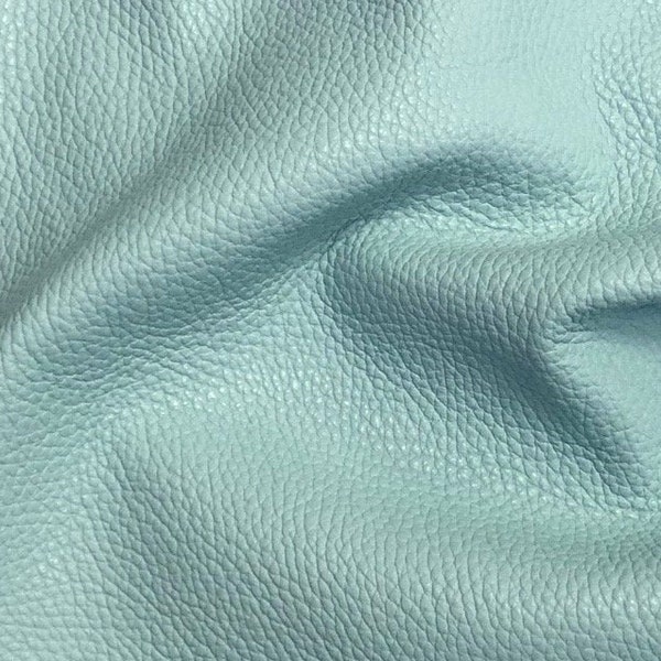 New! LIGHT MINT Pebble Genuine Leather 12"x12" Sheet for Earrings, Crafts, Purses, Shoes, Projects - Italian Leather Wholesale