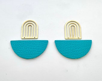 Nouveau! Aqua Luxe Leather with Rainbow Brass Layered DIY Earring Blanks, Jewelry making earring supplies, wholesale earring shapes blanks Aqua Luxe Leather with Rainbow Brass Layered Earring Blanks, Jewelry making earring supplies, wholesale earring shapes blanks Aqua Luxe Leather with Rainbow Brass Layered Earring Blanks, Jewelry making earring supplies, wholesale earring shapes blanks Aqua Luxe Leather