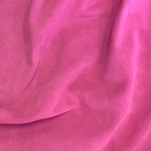 New! HOT PINK Suede Leather, Sheet for DIY Earrings, Cowhide, Genuine Suede Leather Piece, Leather for projects, shoes, crafts, supply