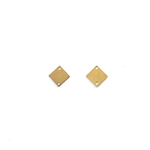 NEW! TINY Small Diamond Brass Pendants, DIY Earring Pieces, Wholesale Brass Gold Connectors, Earring Blanks, Supplies for Earring Making