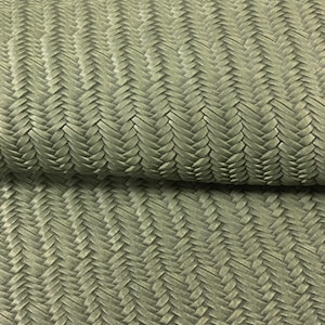 ARMY GREEN Fishtail Braided Leather Sheet for DIY Earrings, 12&quot;x12&quot; Genuine Leather, Craft Project Accessory Leather, Wholesale Leather