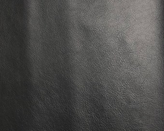 BLACK Natural Grain Genuine Leather 12x12" sheet by the square foot, Wholesale Cowhide Leather Fabric for Earrings, Purses, Upholstery