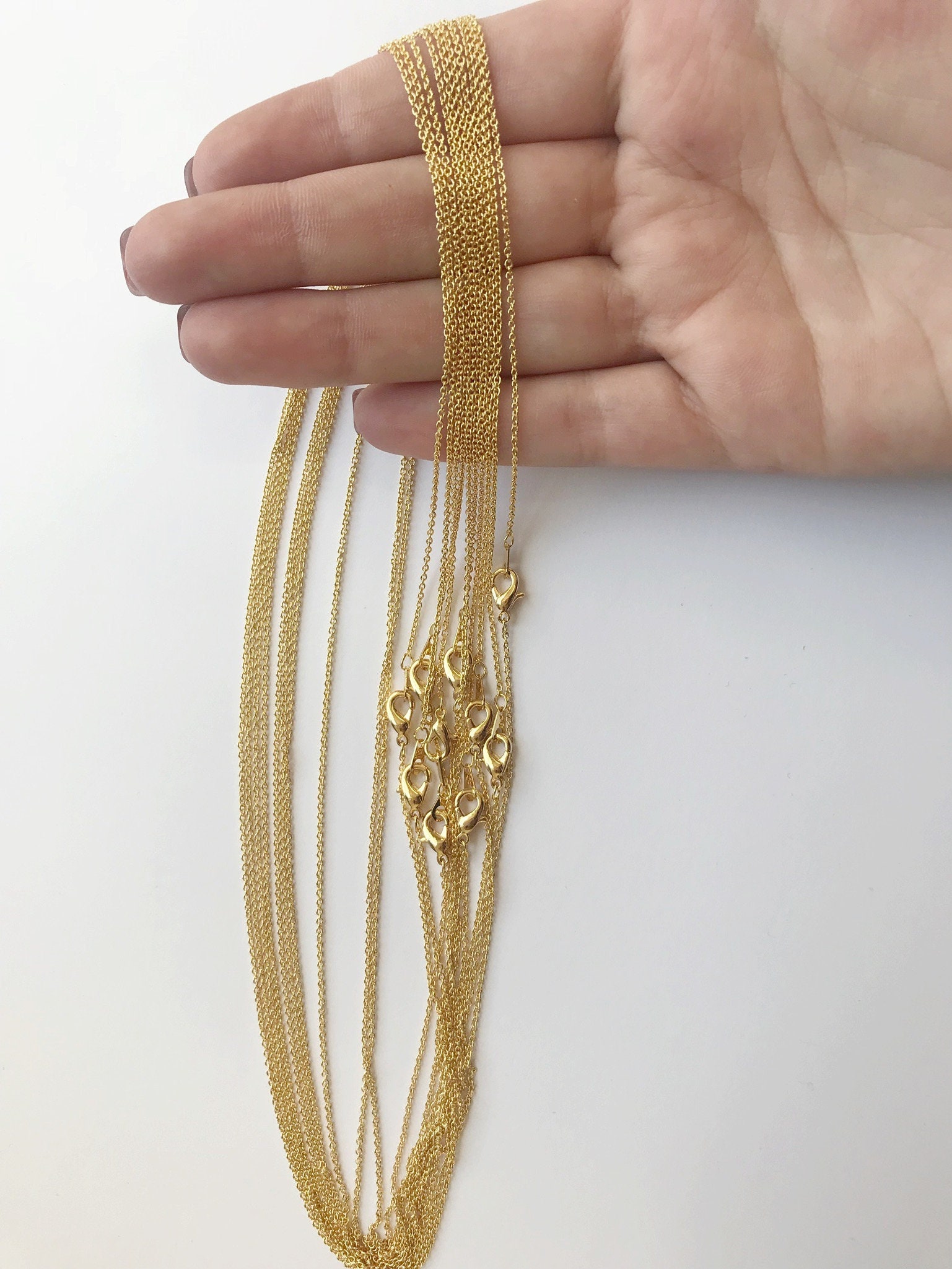 Gold 18 Finished Necklace Chains for Jewelry Making, Gold Plated Chains  Jewelry Findings, Wholesale Chains, Bulk Chains, USA Supplier -  Norway