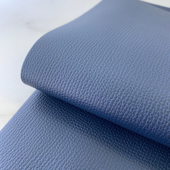 Navy Blue Leather Sheet - Luxe Pebble Grain Cowhide Leather for Earrings - Purse Leather - Soft Suede Leather - Wholesale USA Seller