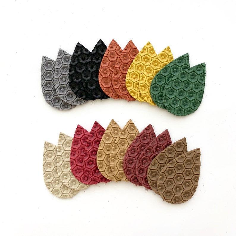 New Summer Colors Leather Teardrop Sample Pack, Pre Die Cut Earring Blanks for DIY Earrings, Tear Drop Shapes Wholesale Trendy Blanks 2021 画像 7