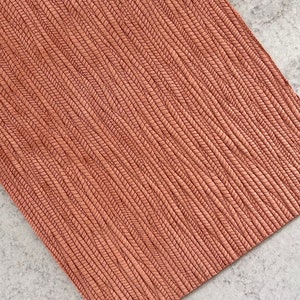 New! Salmon Muted Fall Color Leather sheet for Earrings, Palm Leaf Earth Tone Color Wholesale Leather Sheet, Pink Orange Warm Tone Color