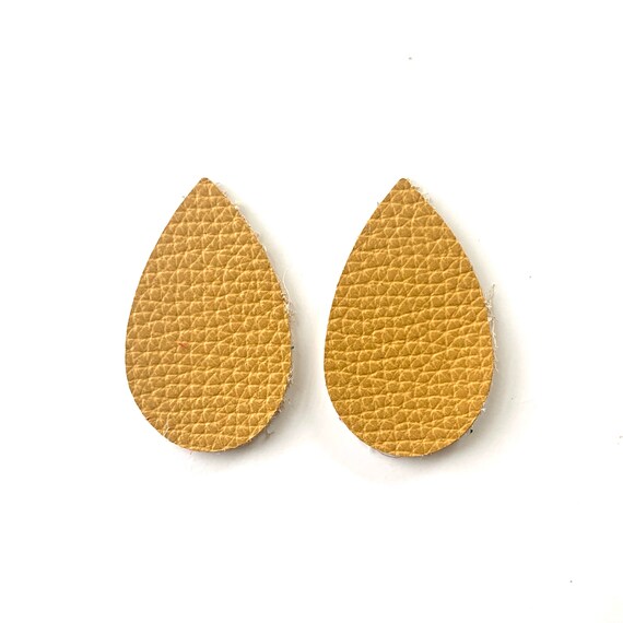 New Flame Red TINY Teardrop Luxe Leather Genuine Shapes Die Cut