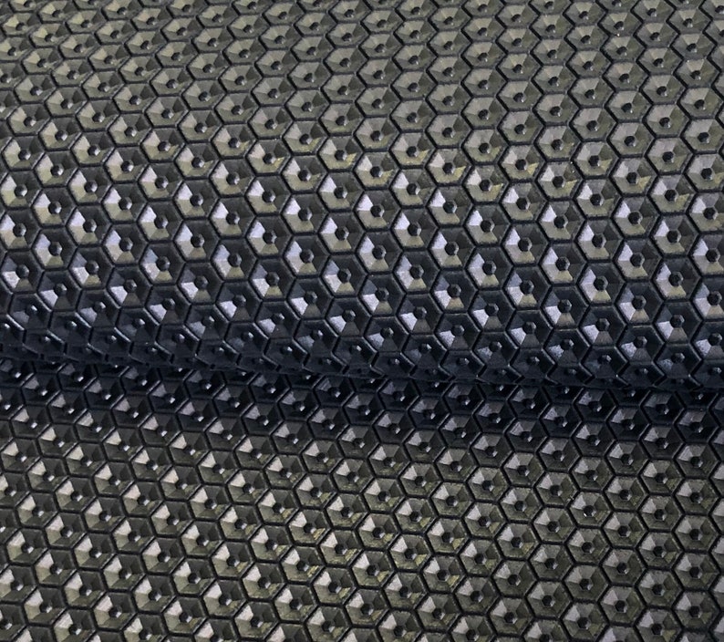 New 6x8 PINE GREEN Large Honeycomb Embossed Genuine Leather sheet Hunter Green Cowhide sheet for diy Earrings Shoe Making supplier