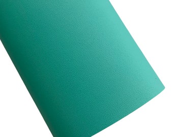 AQUA Faux Leather Sheet, Hair Bow & DIY Earring Material, Leather Alternative, Bright Spring Summer Faux Leather A4 Sheet, Teal Colorful