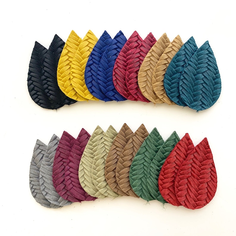 New Summer Colors Leather Teardrop Sample Pack, Pre Die Cut Earring Blanks for DIY Earrings, Tear Drop Shapes Wholesale Trendy Blanks 2021 画像 8