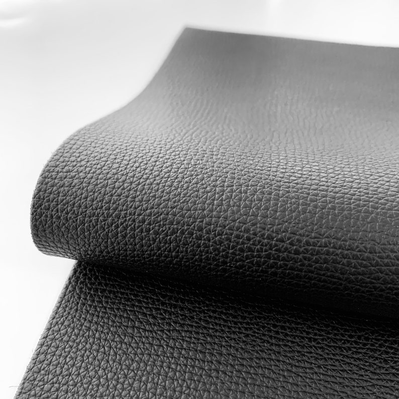New BLACK Luxe Genuine Leather Sheet Finished Suede Back Etsy