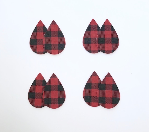 Faux Leather Black Peach Floral Leather Alternative Teardrops