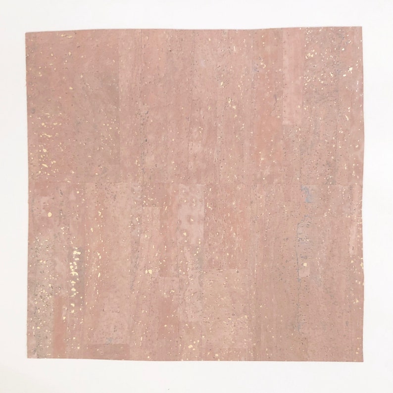 ROSE GOLD Cork Fabric 12x12 Sheet for DIY Jewelry Etsy