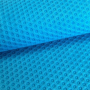 Leather SKY BLUE BEEHIVE Embossed Genuine Italian Leather 12x12&quot; sheet, Sheet for Earrings, Bright Blue Leather, Wholesale Supplier Seller
