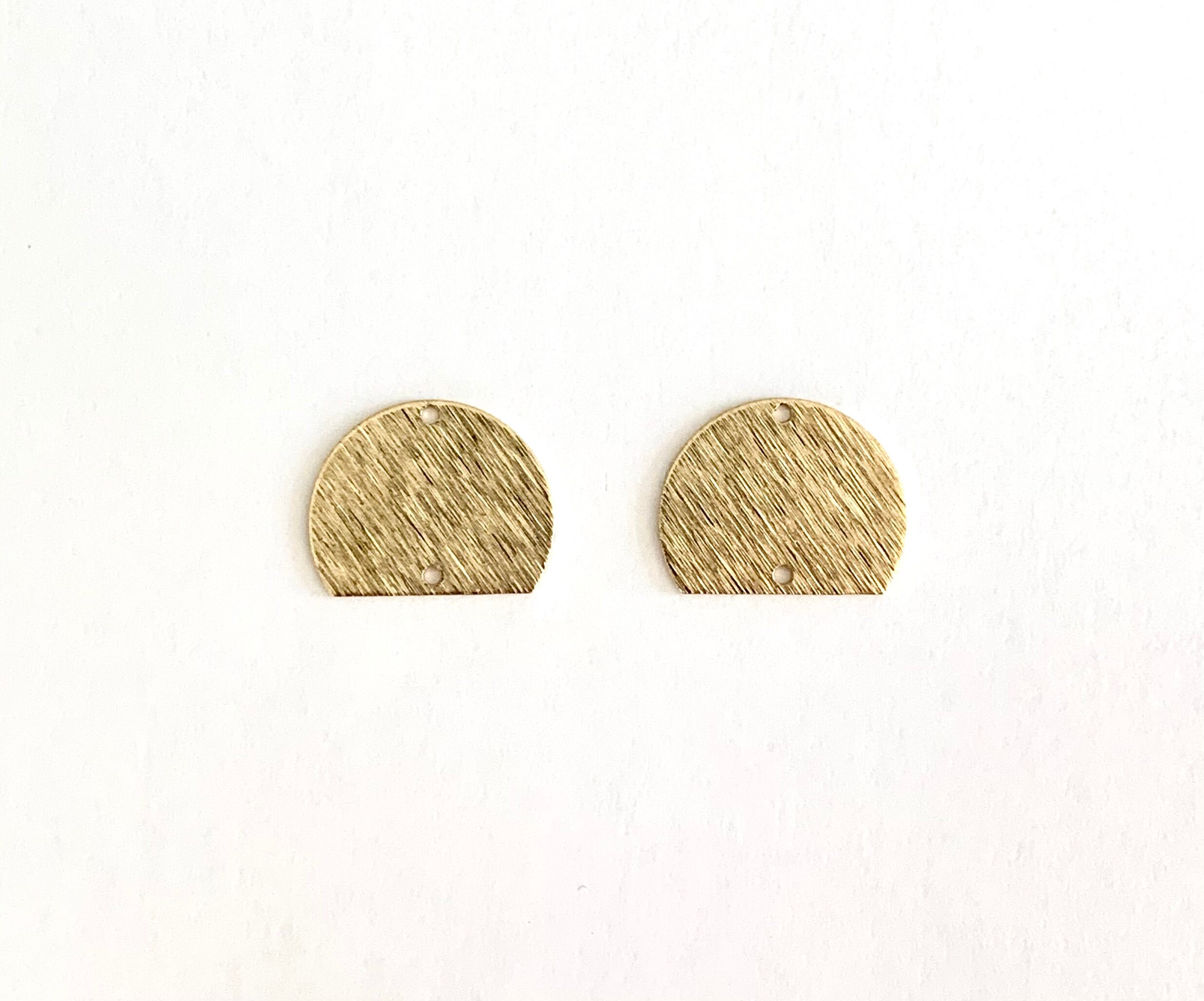 Brass Round Connectors .Raw Brass Pendant, Necklace findings.Brass Connector  Charms - Jewelry Supplies - 3163