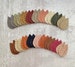 New! Autumn Fall Earth Tones Colors Leather DIY Earring Blanks Teardrop Sample Pack, Tear Drops for Earrings, Wholesale Winter Pendants 