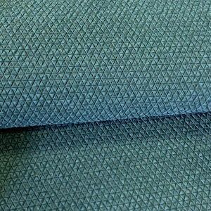 New! 6&quot;x8&quot; SAGE GREEN Triangle Geometric Embossed Genuine Leather Sheet for DIY Earrings, Purses, Shoes - Wholesale Leather Hide Supplier