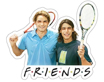 Roger Federer Sticker Rafael Nadal Sticker Friends Roger Federer Rafael Nadal Kiss-Cut Stickers Gifts for Tennis Fans