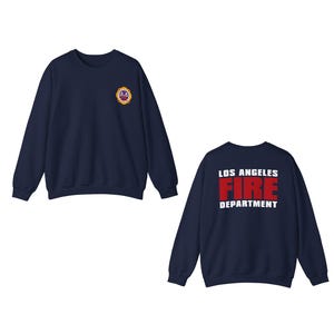 Buddie Love 118 LA Fire Department T-Shirt 911 Merchandise Unisex Heavy Blend™ Crewneck Sweatshirt (Ships from USA, takes 7-10 days)