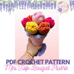 Mini Tulips Bouquet Crochet Pattern