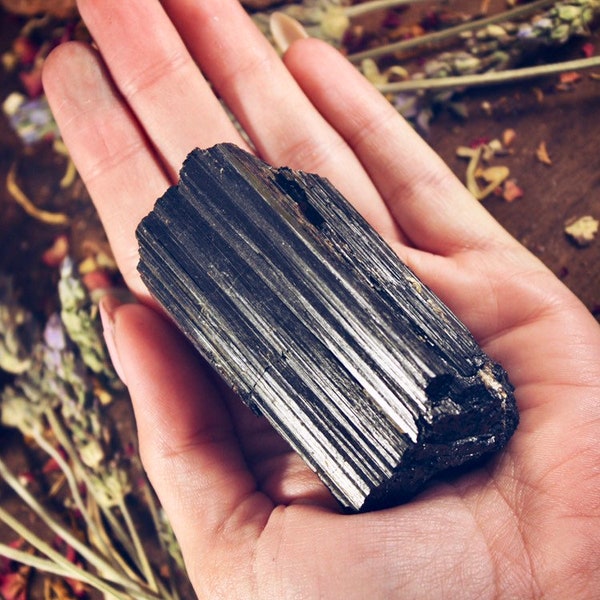 Extra-Grade Black Tourmaline Chunk