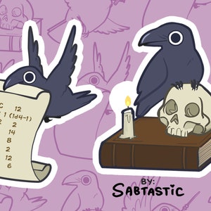 Purple Crow Sticker Sheet