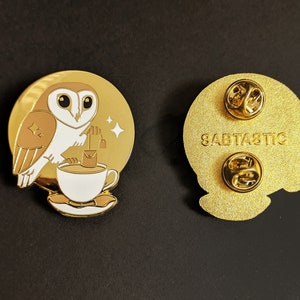 Tea Owl Hard Enamel Pin