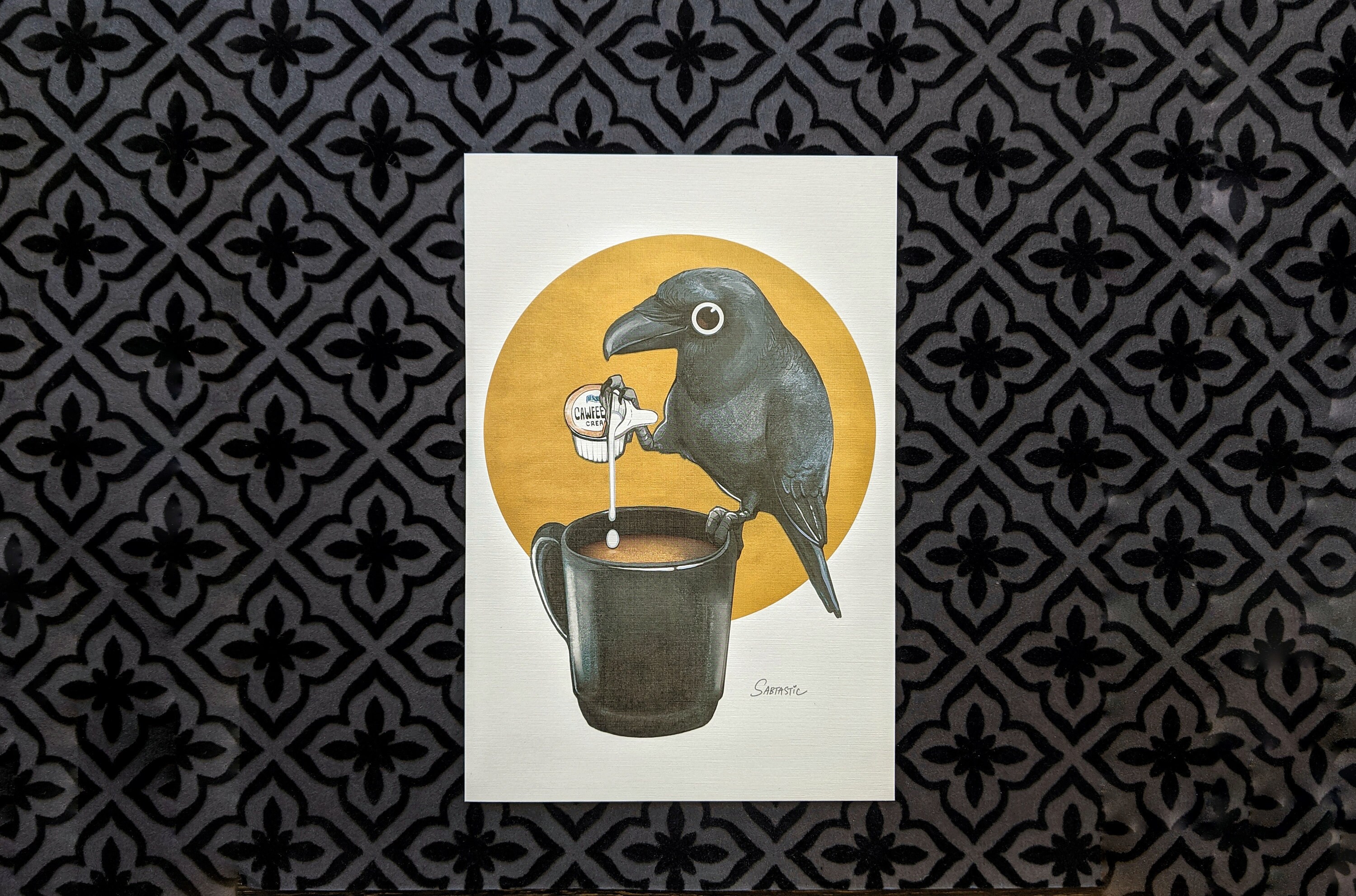UPDATED Shiny Gold Cawfee Print