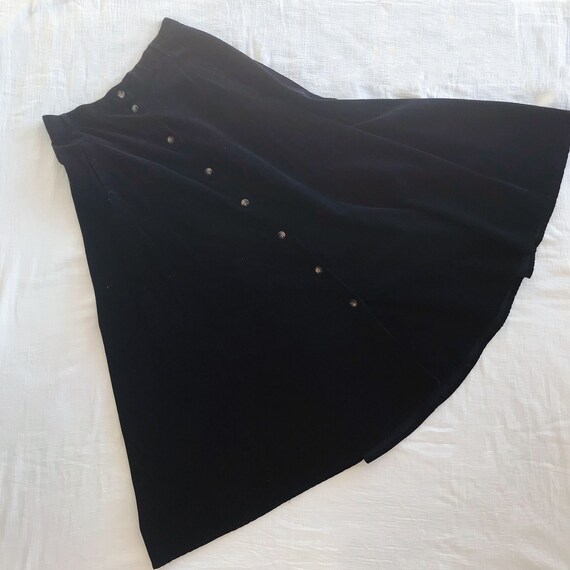 vintage skirt black midi skirt button down skirt … - image 3